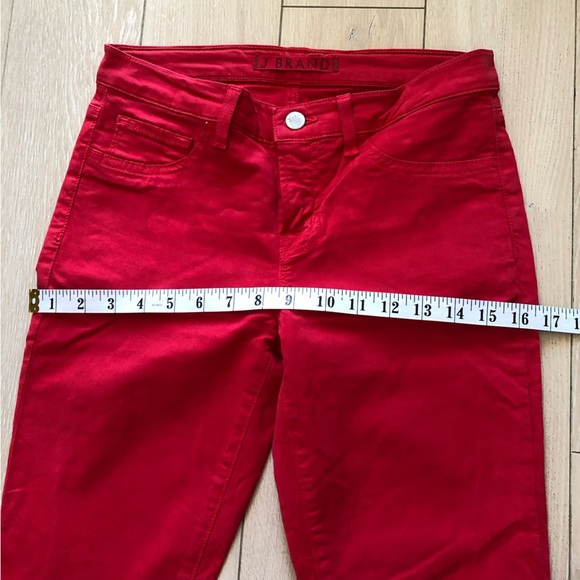 J Brand 811 Mid Rise Skinny Leg Pants in Bright Red Size 26 - Picture 7 of 14